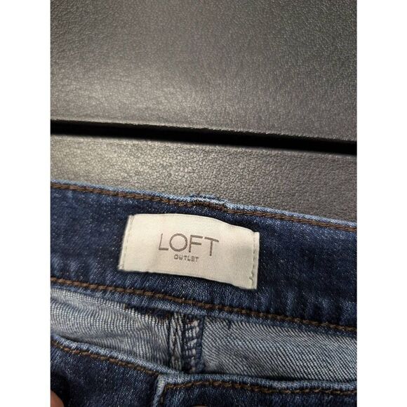 Loft Outlet Button Zip up Blue jeans Women's Size 4 - Picture 3 of 8